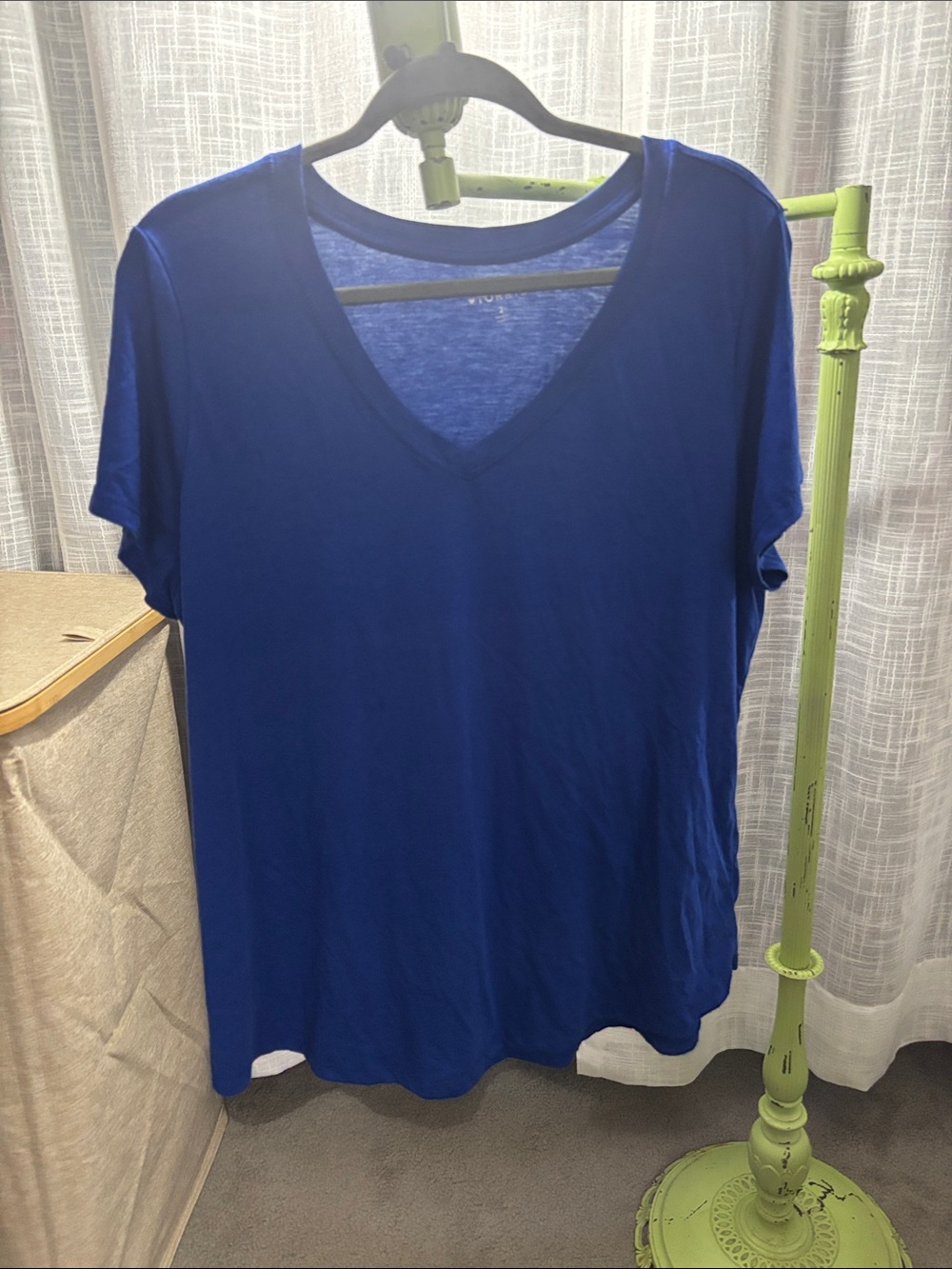 torrid Royal Blue V-Neck Short Sleeve Tee
